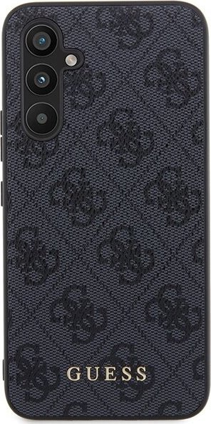 Kuti mbrojtëse Guess 4G Metal Logo për Samsung Galaxy S23 FE, lëkurë eco, ngjyrë ari