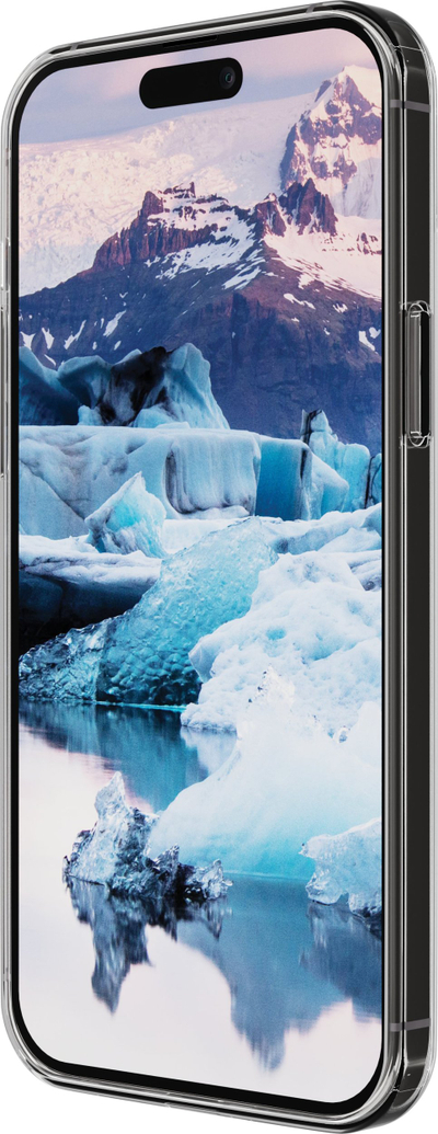 Mbrojtëse telefoni Dbramante1928 Greenland për iPhone 15 Plus, nga plastikë e ricikluar, transparente