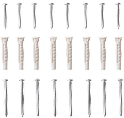 Set montimi Cersanit S903-026, vida dhe dublona për kabinë dushi, metal dhe plastike, ngjyrë e bardhë