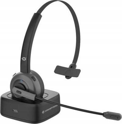 Kufje Bluetooth Conceptronic POLONA, me mikrofon, me stacion karikimi, e zeze