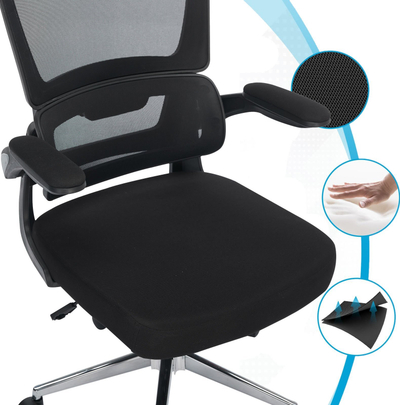 Karrige zyre Mozos ERGO K, ergonomike, e rregullueshme, e zezë