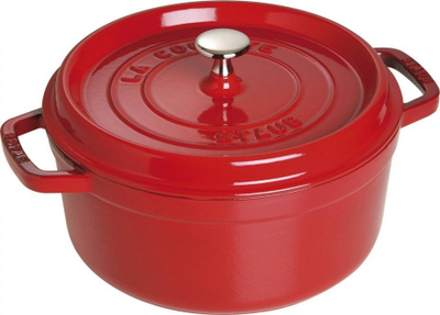 Tenxhere gize Zwilling Staub Cocotte, 20 cm, 3.4 kg, e kuqe qershie