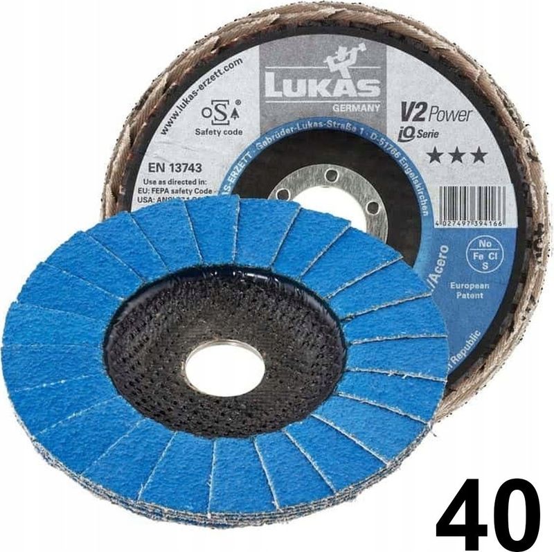 Rrotë bluarëse V2 Power Z Power P40, 125mm, kokrrizim P40