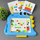 Tabllo magnetike WOOPIE Dino MagPad, mozaik me pika, lodër Montessori, blu