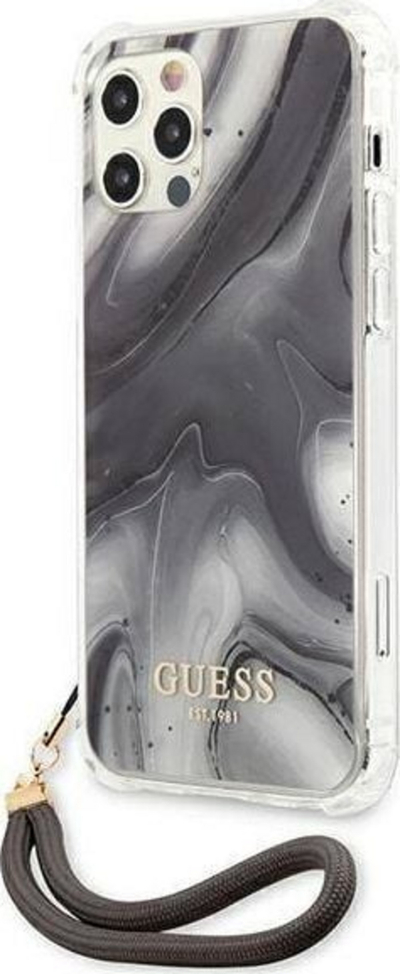 Futrollë telefoni Guess Marble GUHCP12LKSMAGR, për iPhone 12 Pro Max 6.7", hardcase, gri