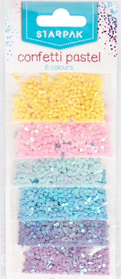 Aksesorë për vepra artizanale Confetti pastel, shumëngjyrëshe