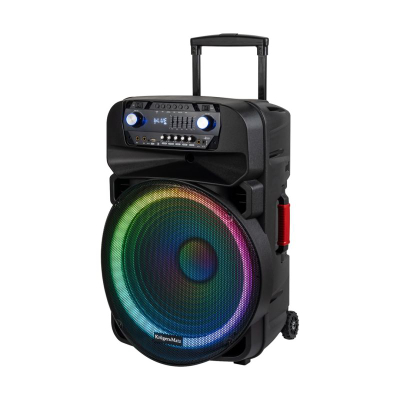 Altoparlant aktiv Krüger&amp;Matz, 45 cm 240 W, Bluetooth, me bateri dhe drita RGB, i zi