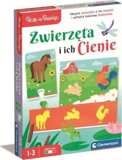 Loja edukative Clementoni I Learn By Playing Animals And Their Shadows, për kalamaj