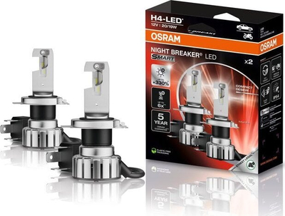 Komplet llamba makine OSRAM NIGHT BREAKER LED SMART H4, 12V, 19/20W, set 2 copë
