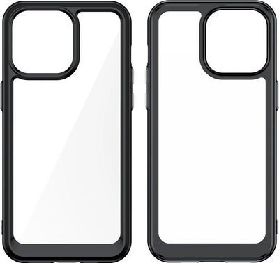 Futrollë ePhone Reinforced Case Outer Space për iPhone 15 Pro Max, kornizë fleksibile, transparente
