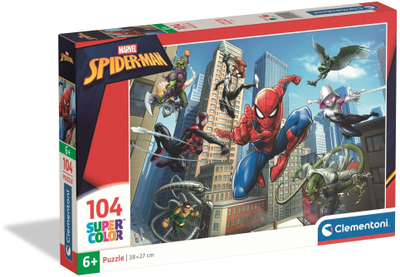 Puzzle Clementoni Spider Man 25012, 104 copa, 38x27cm, shumëngjyrësh