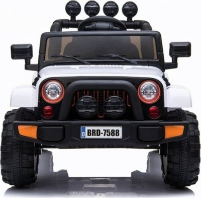 Makinë lodër elektrike LEAN Toys Jeep BRD-7588, 4x4, e bardhë