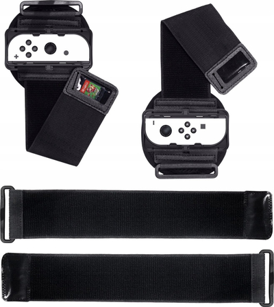 Rrip aksesor për Nintendo Switch JYS NS245, bandë për dorë dhe këmbë, set me 2 zgjatues, i zi
