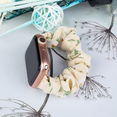 Rrip ore Hurtel Fabric për Apple Watch 45 44 42mm, elastik, i verdhë