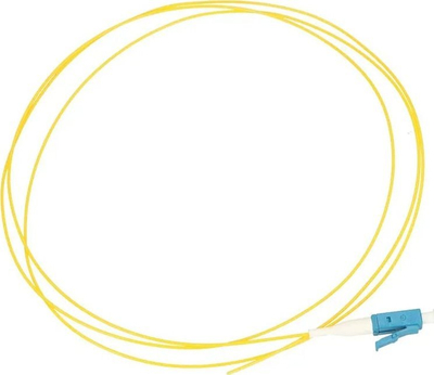 Pigtail me fibër optike Extralink LC UPC, SM G.652D, 1m, i verdhë