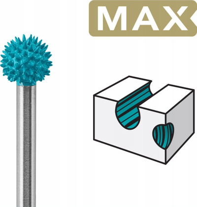 Frezë gërryese Dremel Max 9951DM, sferike 9mm, për dru dhe plastikë