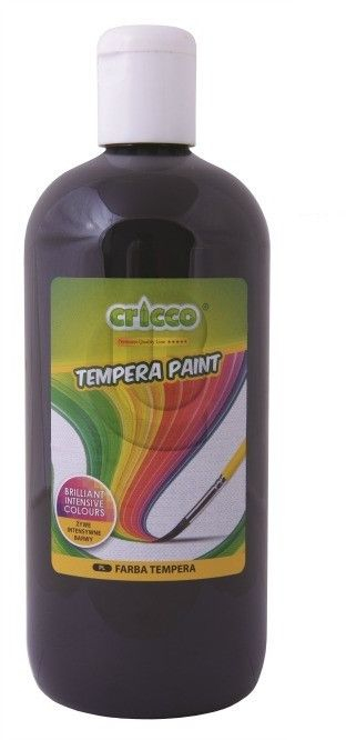 Bojë tempera Cricco Tempera Paint, 500ml, për pikturë, e zezë