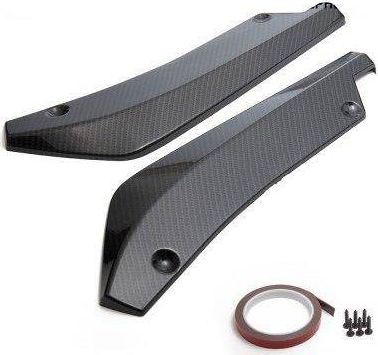 Difuzor universal për parakolp mbrashtë MTuning, fin dekorative, 38.5cm, pamje karbon