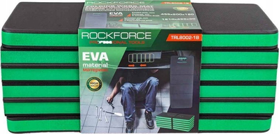Tapet palestre Rockforce RF-TRL8002-1B, i palosshëm, 1210x455x30mm, jeshile e zezë