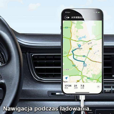 Mbajtëse magnetike makine Usams CD170DZ01, karikim wireless 15W, për grilë ajri, e zezë