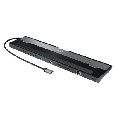 Docking station USB C J5create JCD542 N, me dy dalje HDMI 4K, Power Delivery 100W, gri me të zezë