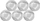 Set dekorativ Titanum Plastic Ball, 6 copë, 100 mm, transparent