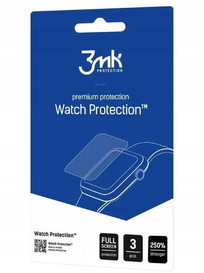 Fole mbrojtëse për smartwatch 3MK Watch Protection ARC, për Garett Quantum Glow, xham plastik, transparente