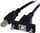 Kabllo USB StarTech.com, USB B mashkull në USB B femër panel mount, 0.9m, e zezë