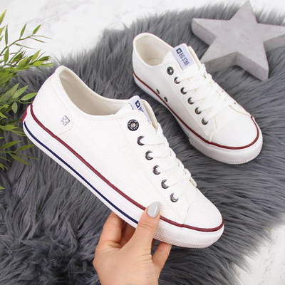 Atlete Big Star W II274001 INT1555A, eco-leather, me shollë të trashë, të bardha