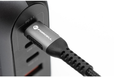 Kabllo karikimi Forcell F Energy C257 USB A në Lightning, 0.5m, 12W 2.4A, i zi