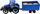 Играчка трактор Bburago New Holland T7040, размер 1:32, со приколка, сина