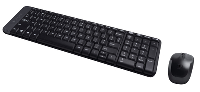 Set tastierë dhe maus Logitech MK220, 2.4 GHz, 300 DPI, i zi