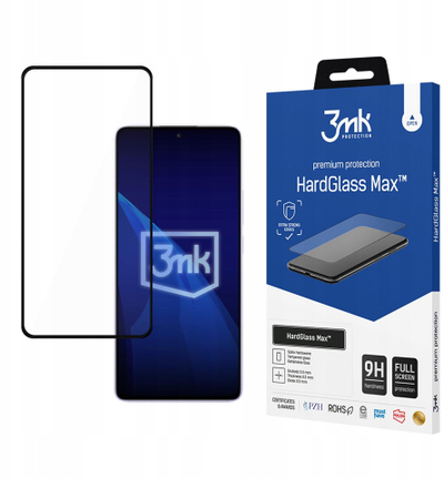 Xham mbrojtës 3MK HardGlass Max për Xiaomi Redmi Note 14 5G, 9H, me kornizë të zezë