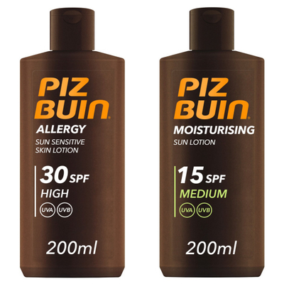 Set kremash dielli Piz Buin Set II, losion Allergy 200 ml + losion hidratues 200 ml