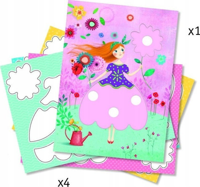 Set kreativ DJECO Magic Felt Tips Maries Pretty Dresses DJ09886, për ngjyrosje, shumëngjyrëshe