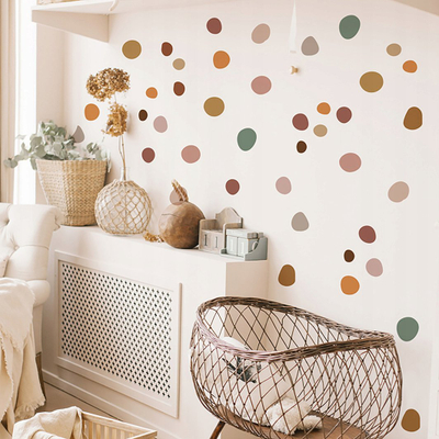 Ngjitëse muri SIPO Dots Spots XXL, vetëngjitëse, dekor për fëmijë, shumëngjyrëshe
