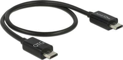 Kabllo USB DeLock, microUSB në microUSB, 0.3 m, e zezë