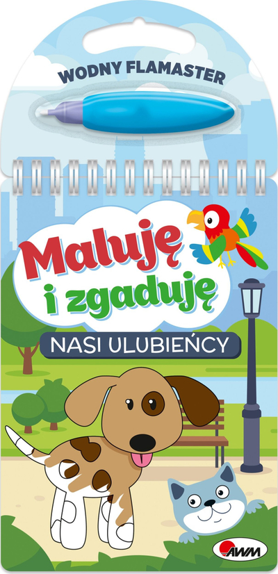 Liber ngjyrosje me ujë AWM Maluję i zgaduję Nasi Ulubieńcy, me flamaster uji, i shumëngjyrshëm