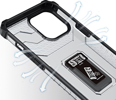 Futrollë mbrojtëse Hurtel Crystal Ring Case për iPhone 13 Pro Max, me unazë magnetike, hibride, blu