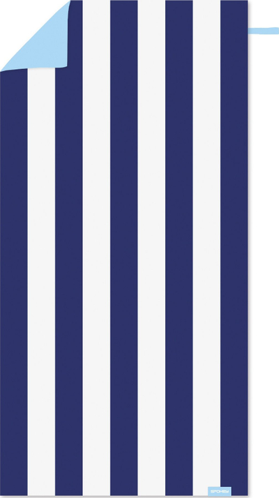 Peshqir plazhi Spokey Sailor SPK-944835, mikrofibër, 80 x 160 cm, blu me të bardhë