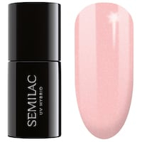 Llak gel Semilac 054 Pale Peach Glow, UV hibrid, Special Day, rozë shumë e hapur me shkëlqim