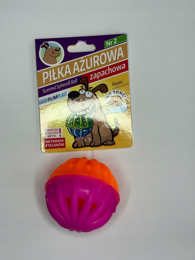 Top lodër për qen Spheroll N2, 6 cm, aromatik, shumëngjyrësh