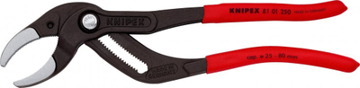 Këlmasa për sifona sanitare Knipex 81 01 250, hapje 25-80mm, dorezë antirrëshqitëse