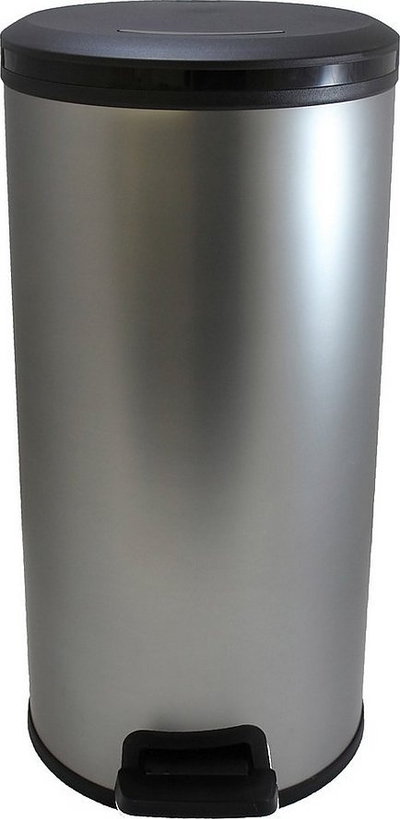 Kosh plehrash Curver Deco Bin Round, 30L, me pedale, argjendt mat
