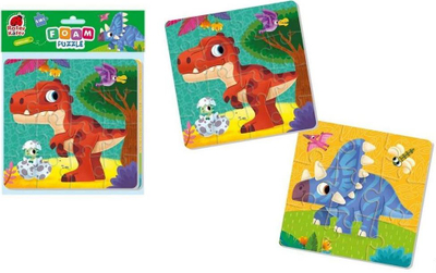 Puzzle shkumë Roter Kafer Dinosaurs 2 në 1, figurina dinosauri, shumëngjyrësh
