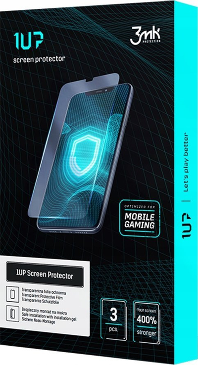 Mbrojtëse ekrani 3MK Gaming Film 1UP për Oppo Reno 13F 4G, shumë e kthjellët, prekje e shpejtë, gri