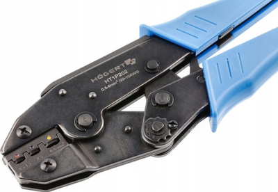 Pinca krimpimi Hoegert HT1P202, 0.5-6.0 mm², me doreza gome blu