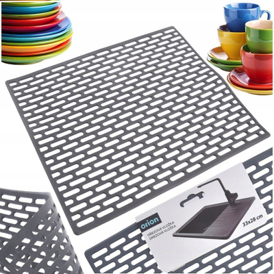 Tapet mbrojtës lavamani Wenko, material plastik, kundër rrëshqitjes, gri