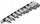 Set çelësa tubolarë ASTA A-M9XZN, profil i ulët, XZN 3/8" dhe 1/2", në shinë, argjendtë