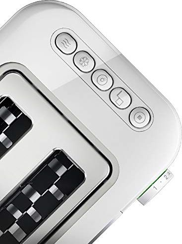 Toaster Braun HT 5010, 1000W, 2 feta, çelik inoks i bardhë